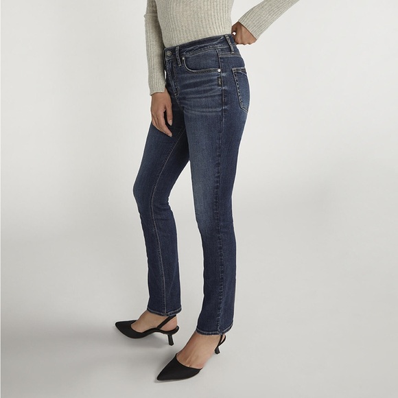 Silver Jeans Avery Straight Leg Blue Jeans, size 28/31 - Picture 3 of 15